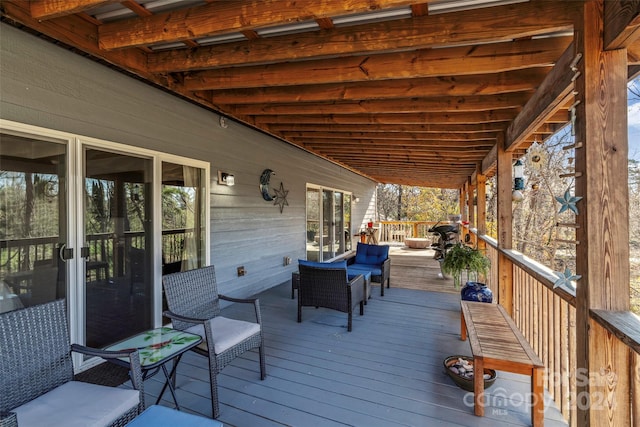 view of wooden deck