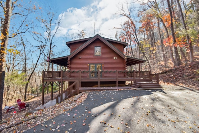 exterior space with a wooden deck