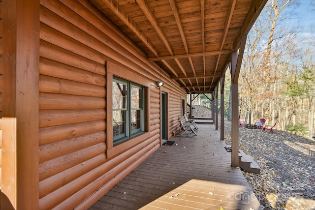 view of wooden deck