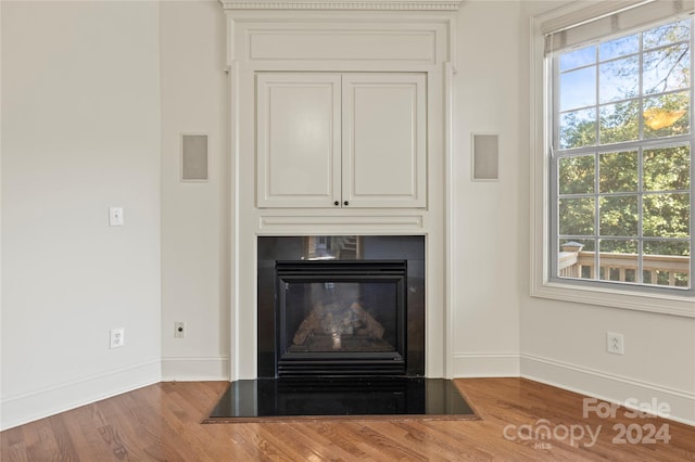 details featuring black cooktop and hardwood / wood-style floors