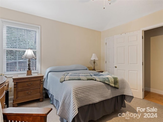 view of carpeted bedroom