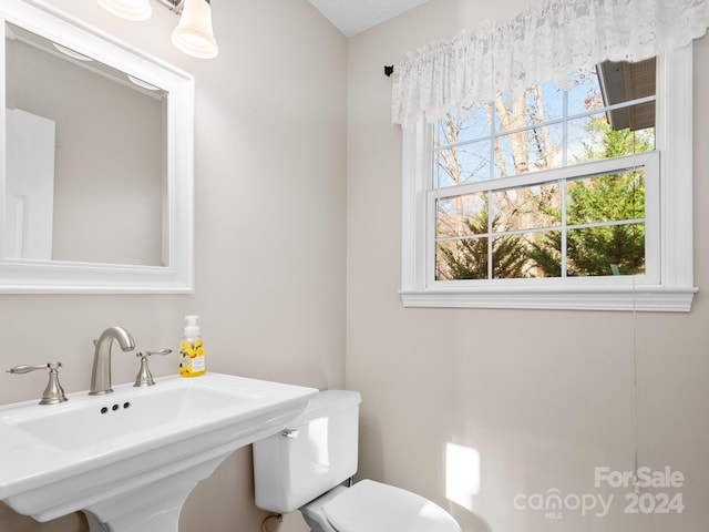 bathroom with toilet and sink