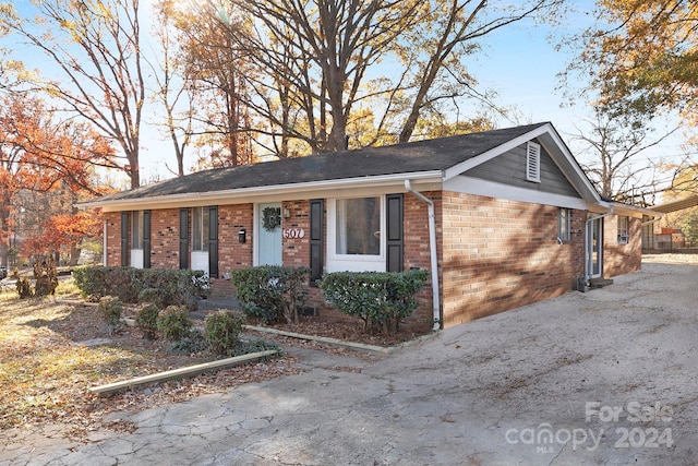 view of ranch-style home