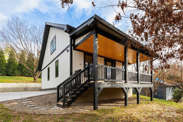 view of rear view of property