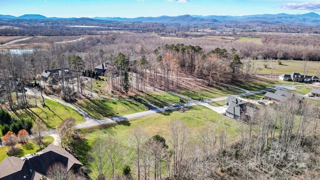 bird's eye view featuring a mountain view