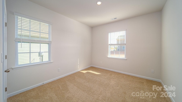 view of carpeted empty room