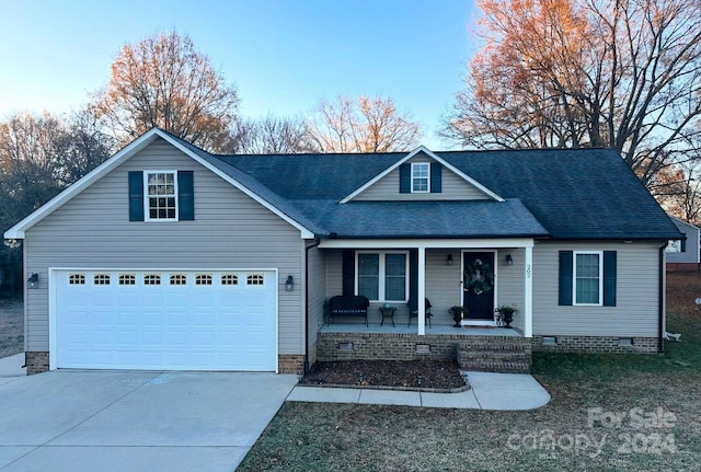 view of front of property with a porch