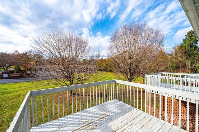 123 23rd St NW Unit E, Hickory, NC 28601 - deck featuring a yard