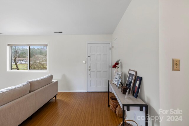 interior space with wood-type flooring