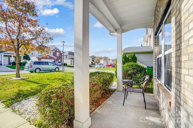 view of patio featuring covered porch