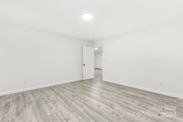 empty room featuring light hardwood / wood-style flooring