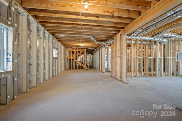 basement with plenty of natural light