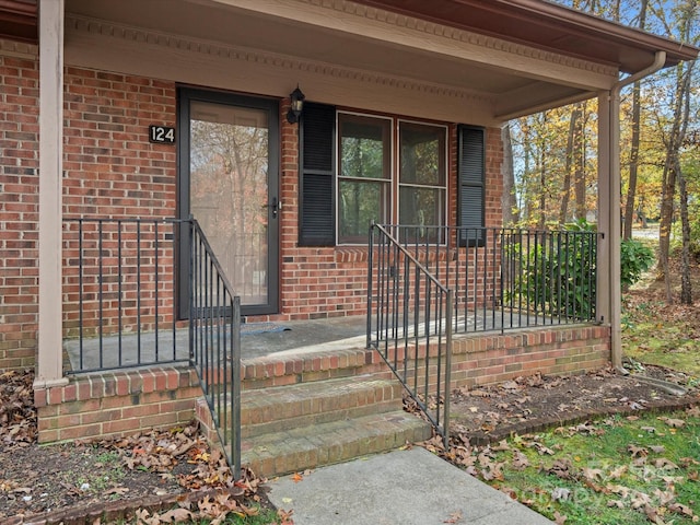 property entrance with a porch