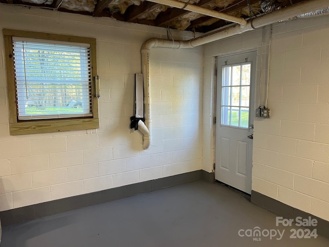 4541 Hall Dairy Rd, Claremont, NC 28610 - below grade area featuring concrete block wall