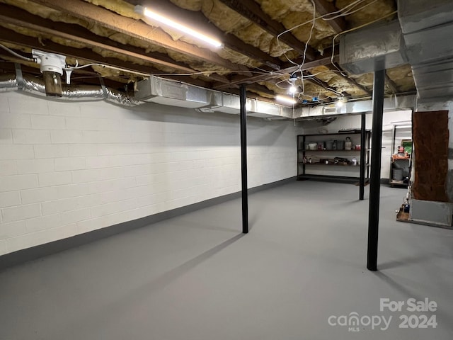 4541 Hall Dairy Rd, Claremont, NC 28610 - view of unfinished basement