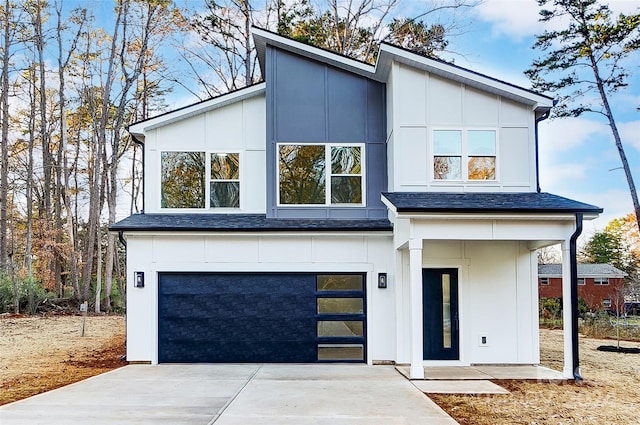 view of front of home featuring a garage