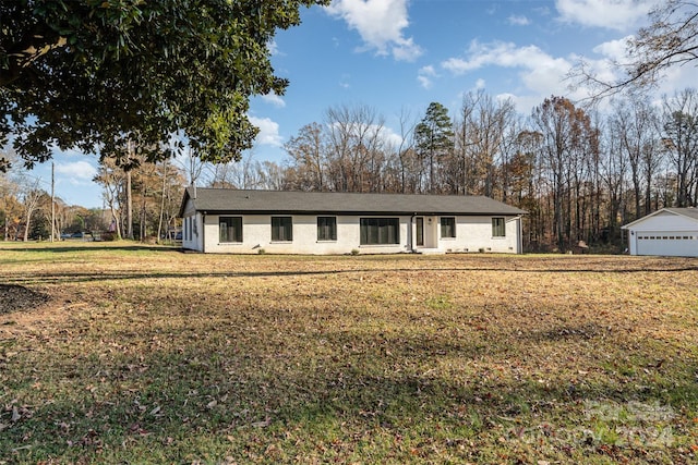 3700 Pinecrest Dr, Gastonia, NC 28056 - ranch-style house with a garage and a front yard