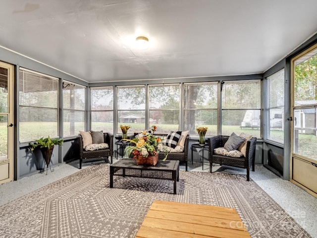 view of sunroom