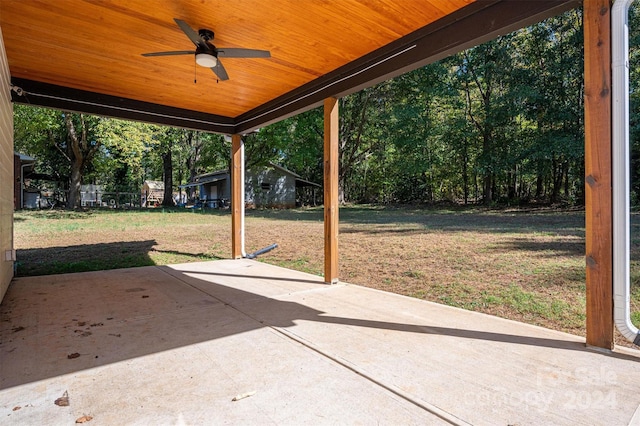 view of patio / terrace with ceiling fan