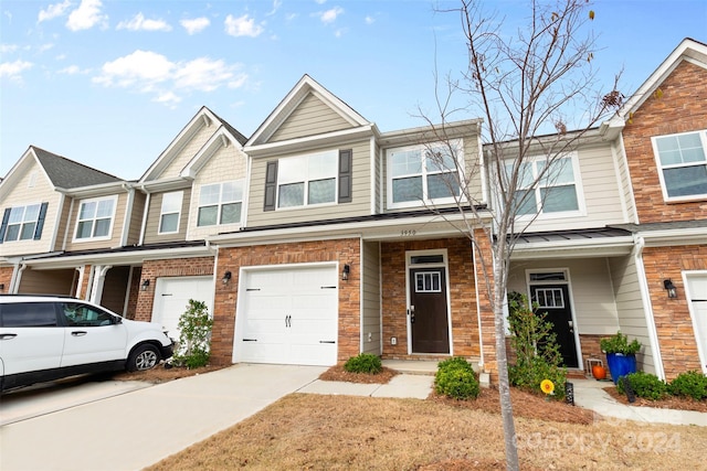 view of property with a garage