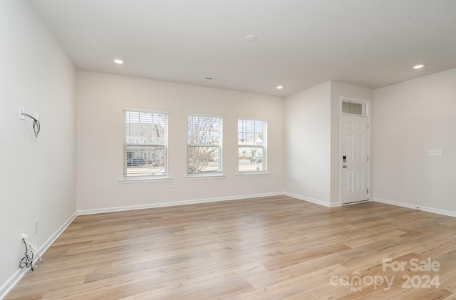 empty room featuring light hardwood / wood-style flooring