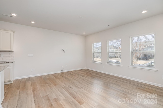 empty room featuring light wood-type flooring