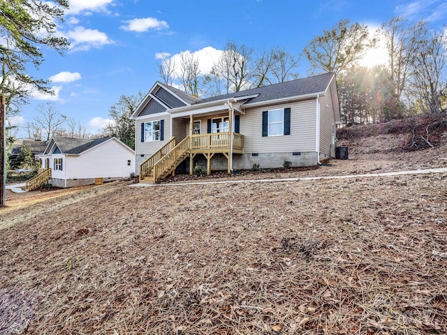 view of front of house with covered porch