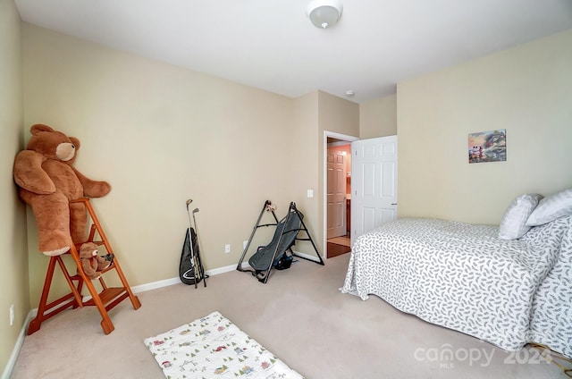 view of carpeted bedroom