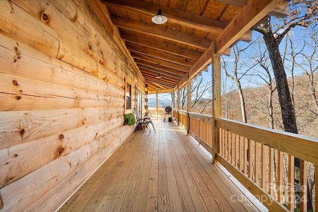 view of wooden terrace