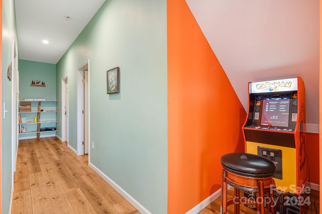 hall featuring light wood-type flooring