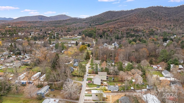 aerial view featuring a mountain view