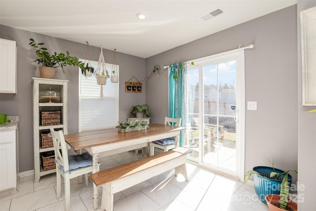 view of dining room