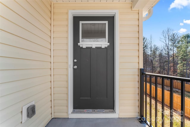 view of entrance to property