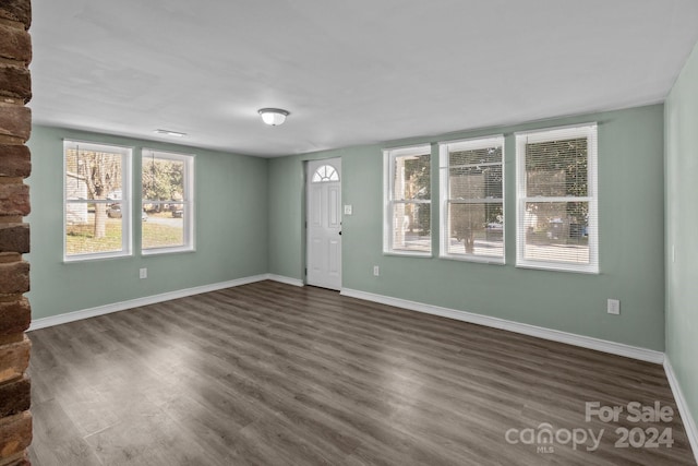 interior space featuring dark hardwood / wood-style floors