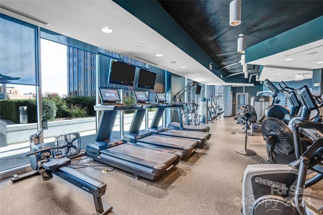 view of workout area