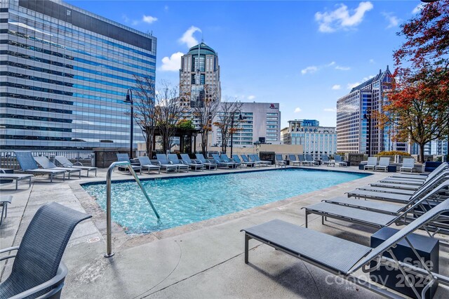 view of pool with a patio