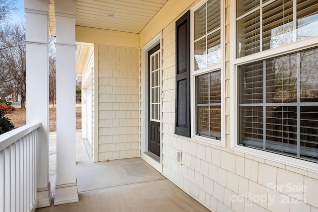 exterior space with covered porch