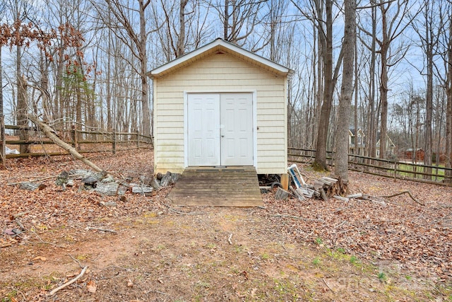 view of outdoor structure