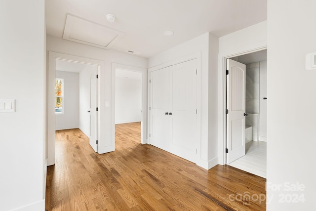 interior space with light wood-type flooring