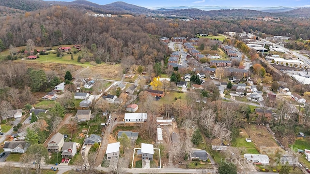 aerial view with a mountain view