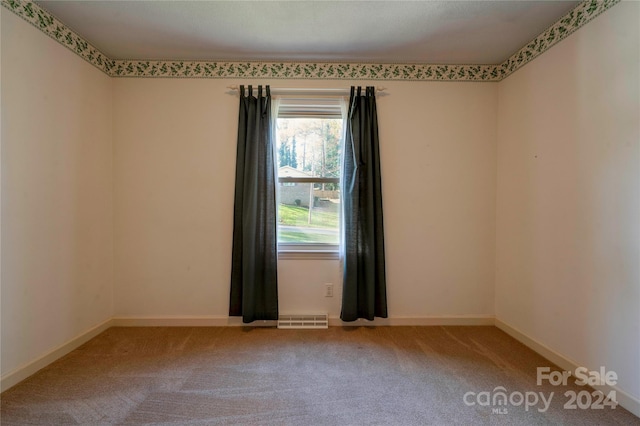 view of carpeted spare room