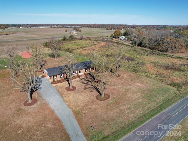 bird's eye view featuring a rural view