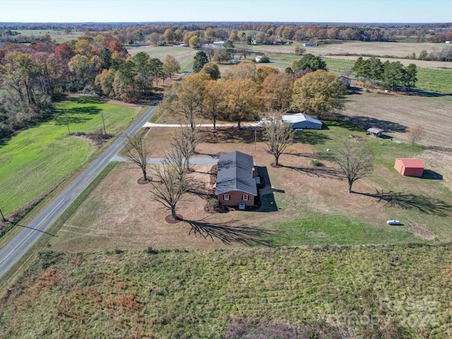 aerial view with a rural view