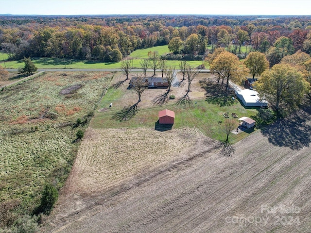 bird's eye view with a rural view