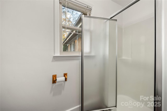 bathroom with an enclosed shower