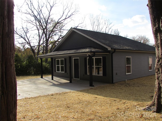 rear view of house with a patio area