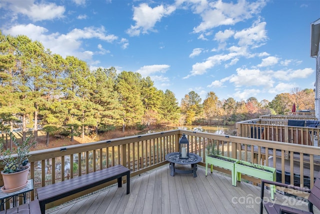 view of wooden deck