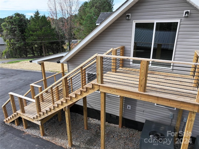 exterior space featuring a deck