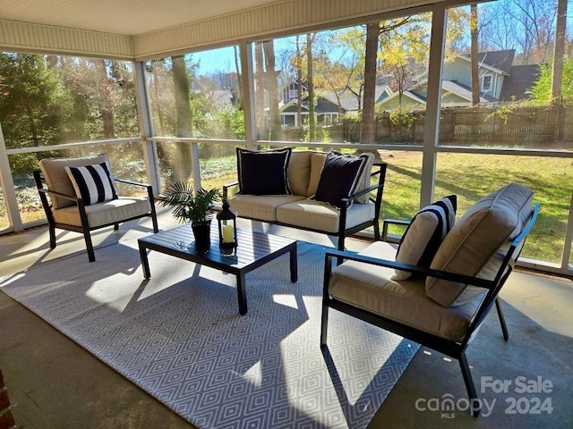 view of sunroom