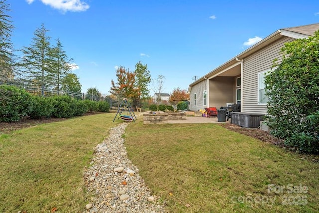 view of yard with a patio area